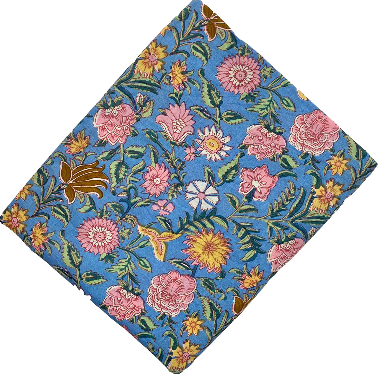Block Print 102 Cornflower Blue & Frosted Candy Flower