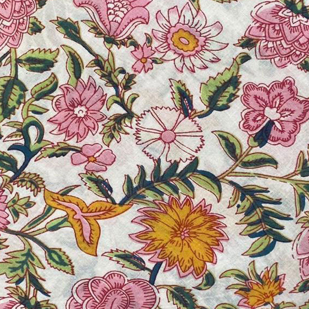 Block Print 128 - Multi White Floral