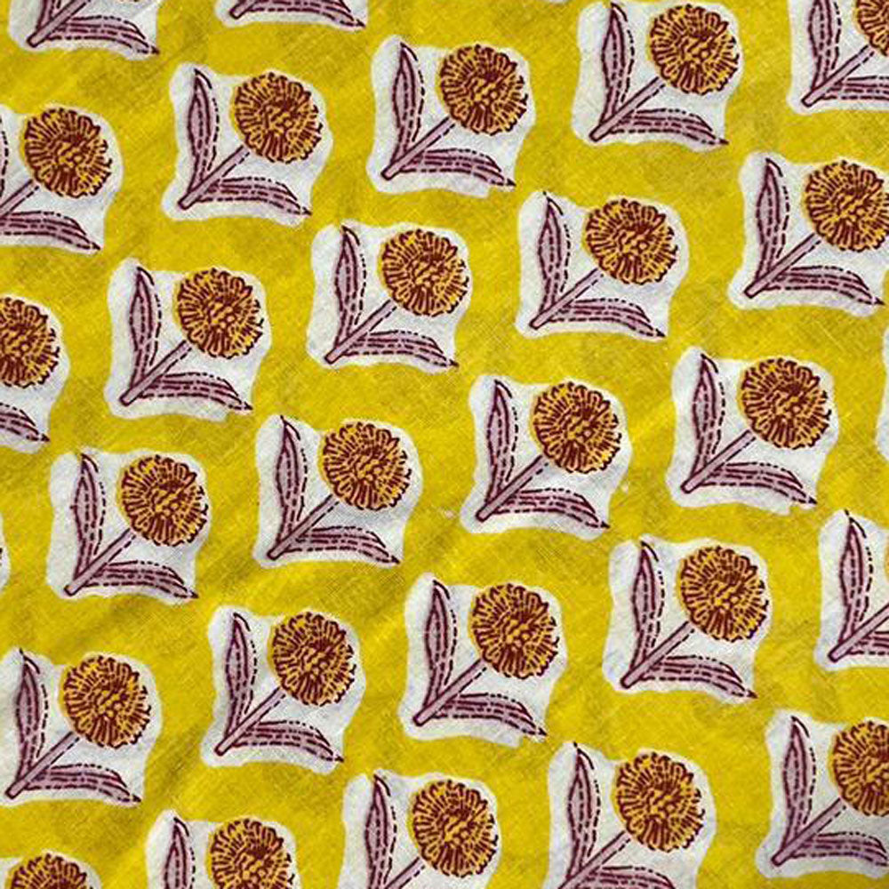 Block Print 133 - Sunshine Icon Flower