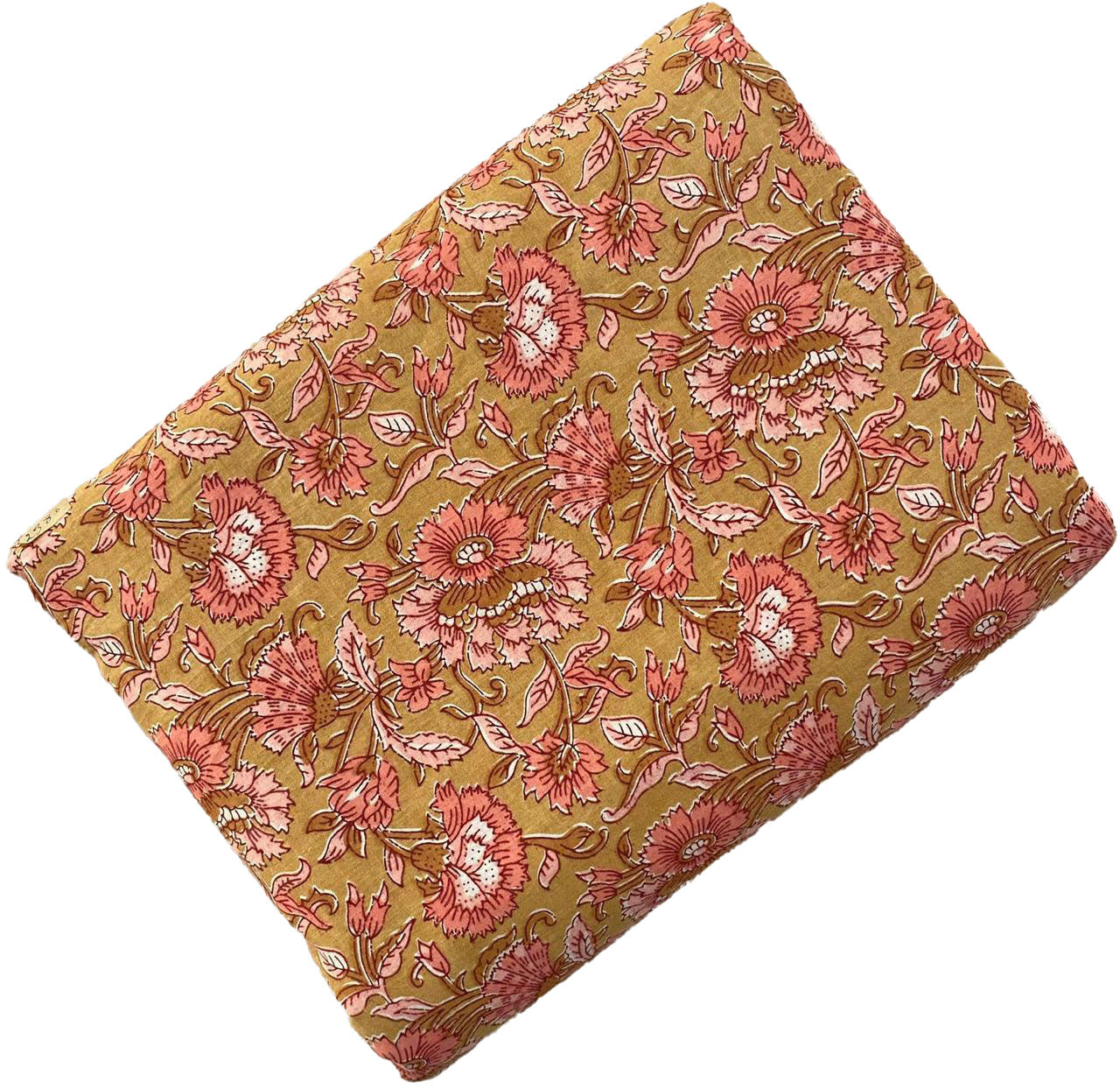 Block Print 135 - Soft Rust Floral