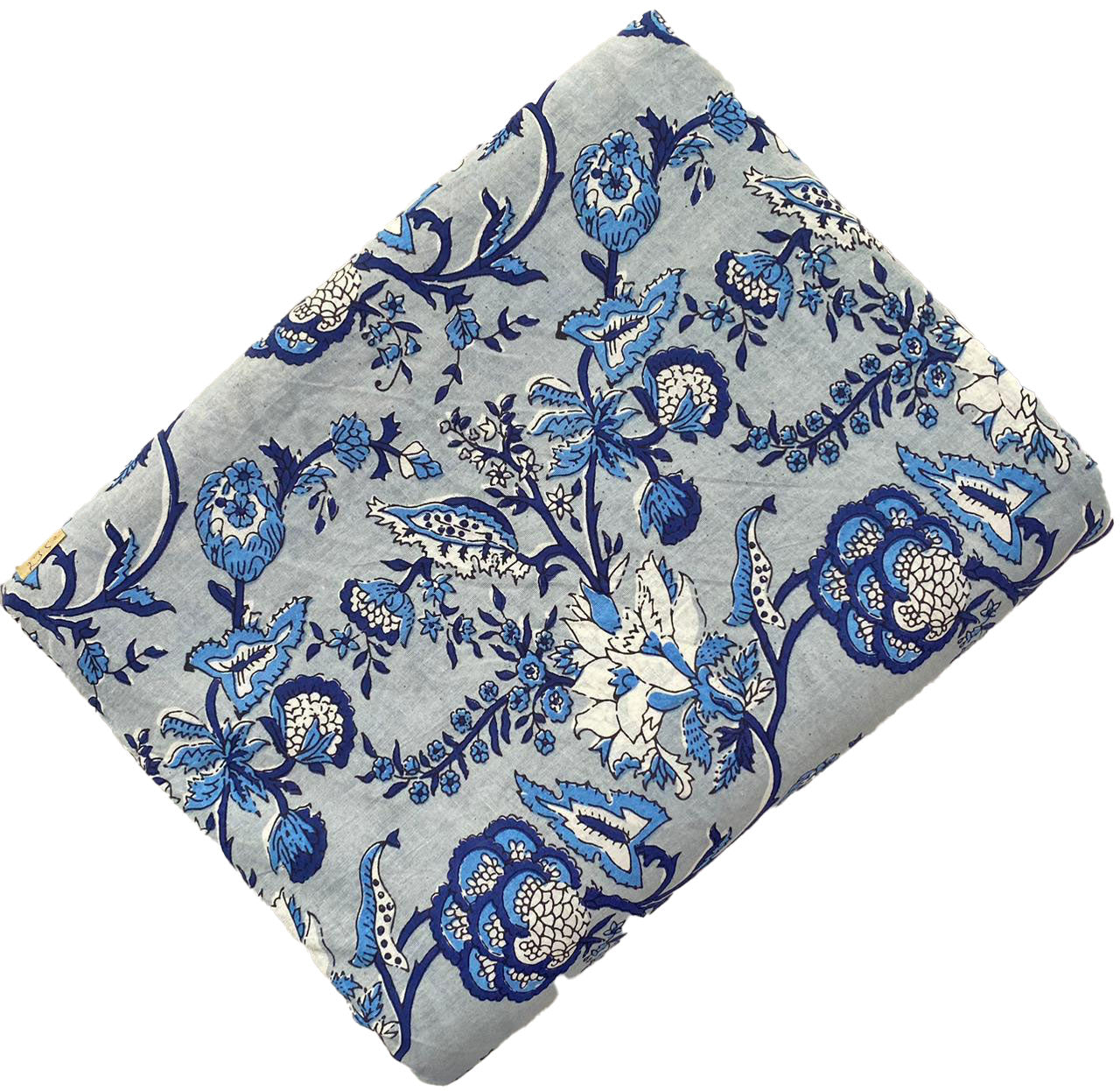 Block Print 138 - Frosted Grey Botanica