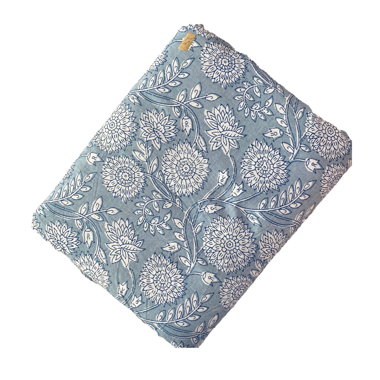 Block Print 141 - Frosted Grey Mono Flower