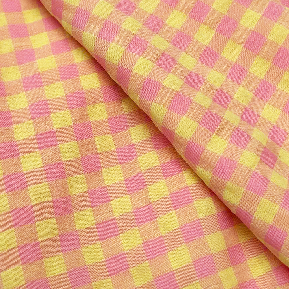 Cotton Seersucker Gingham Bellini