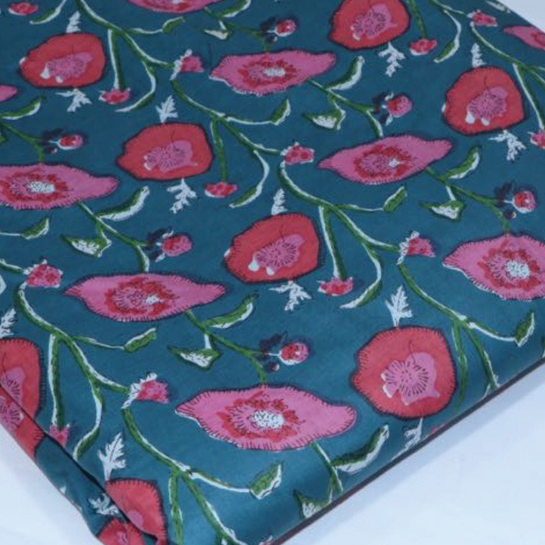 Poppies Deep Teal