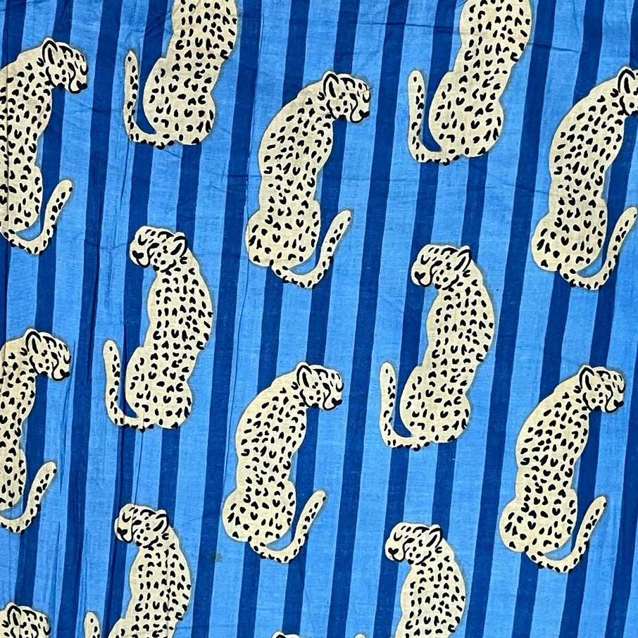 Cheeta & Stripe Bright Cobalt