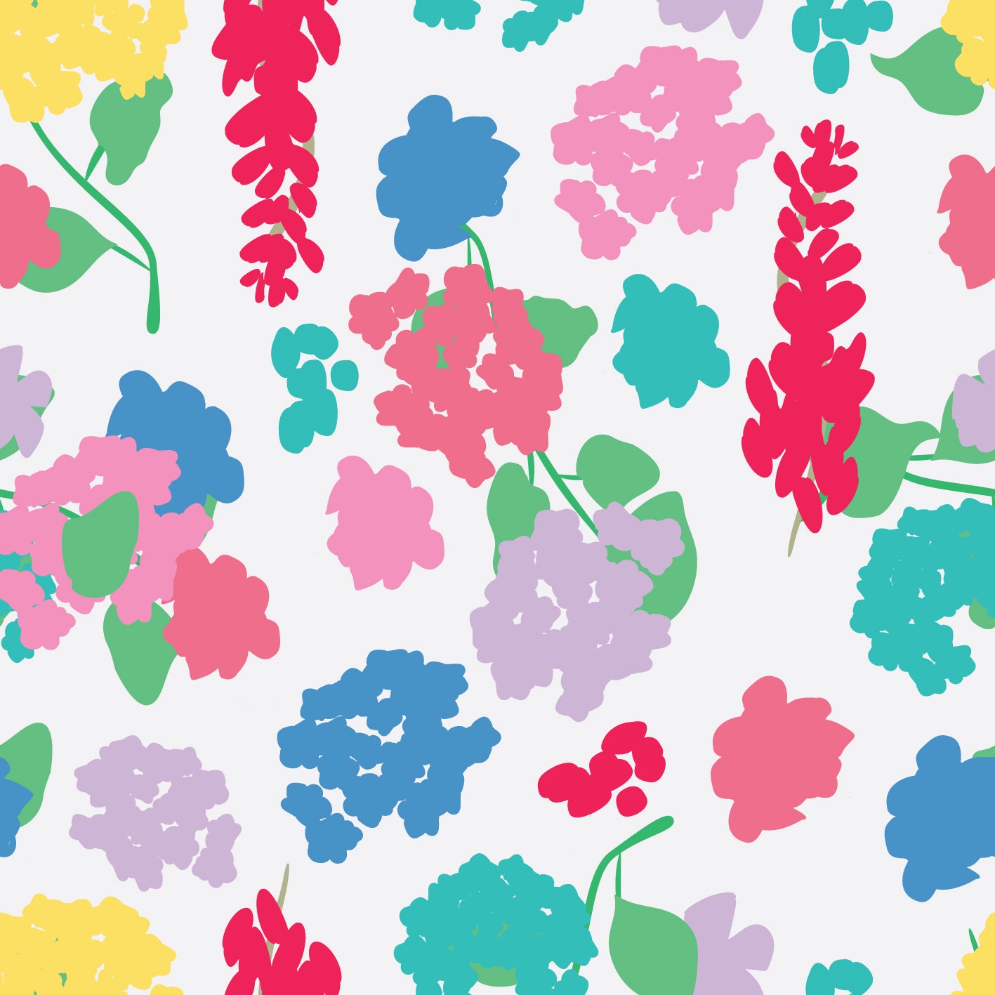 Falling Flowers Fiesta White