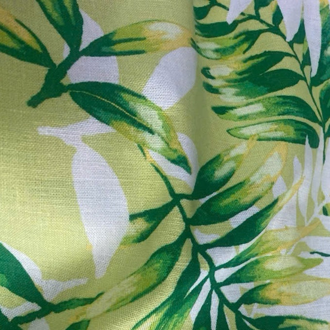 Lime Palm Lightweight Linen