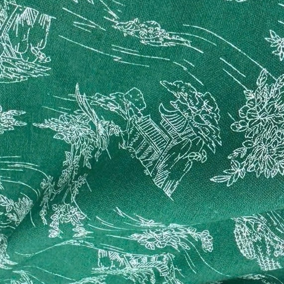 Far East Village Green Lightweight Linen