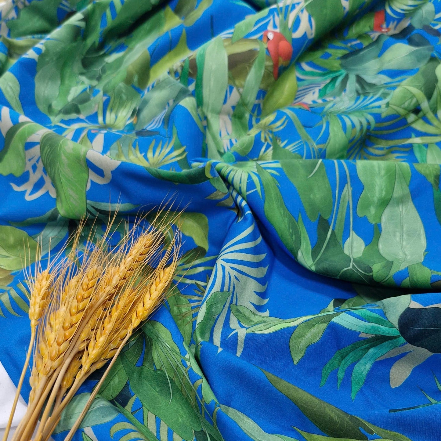 Little Parrot Blue Lightweight Cotton