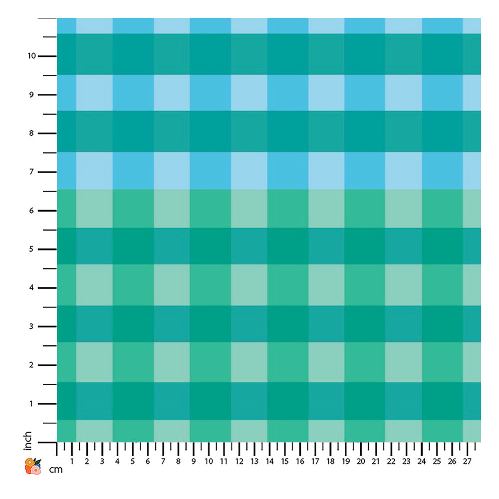 Stacked Gingham Dopamine Green