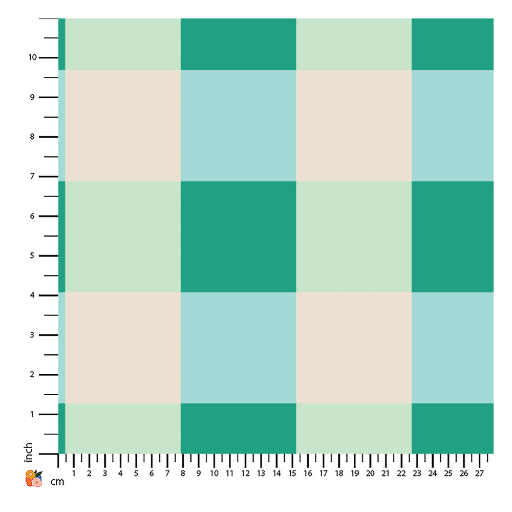 Simple Gingham New Dopamine Minty Lime