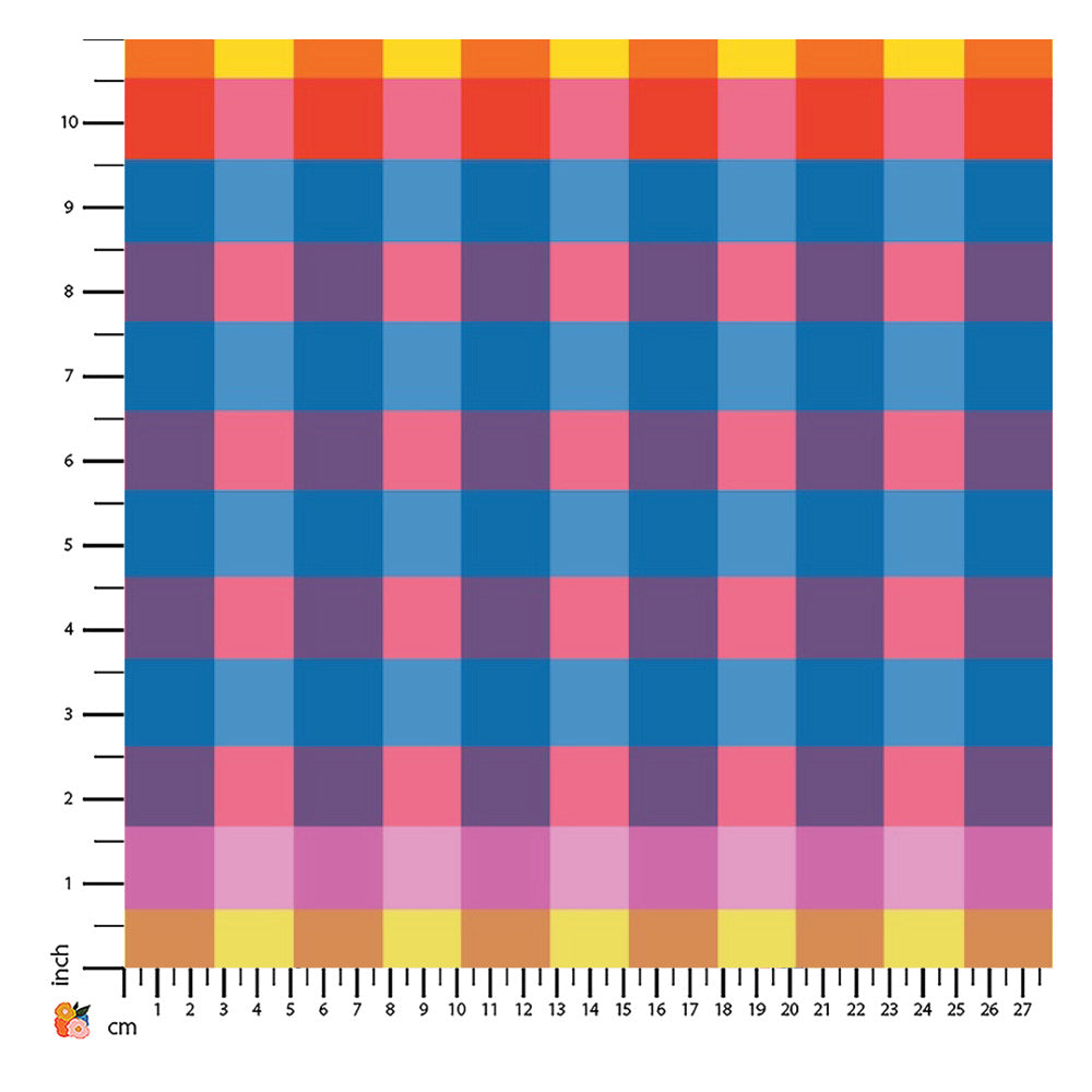 Stacked Gingham Dopamine Pink
