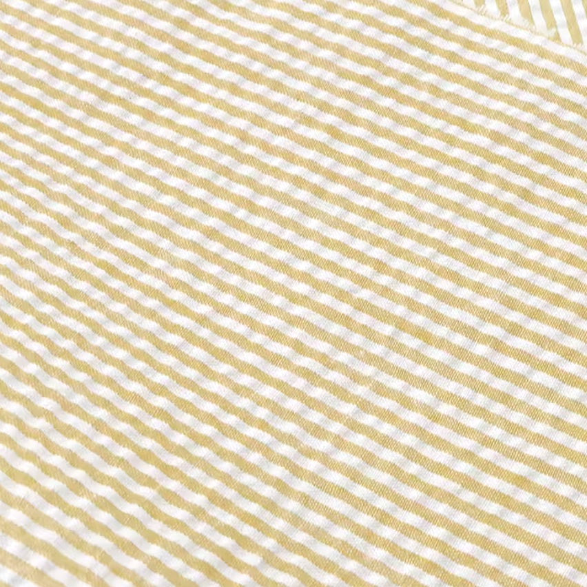Cotton Seersucker Mini Stripe Natural