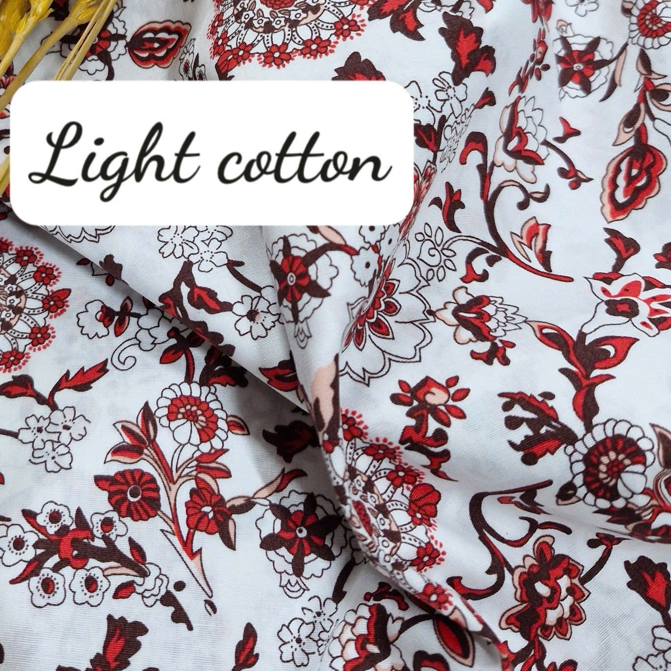 Ruby Flower Lightweight Cotton
