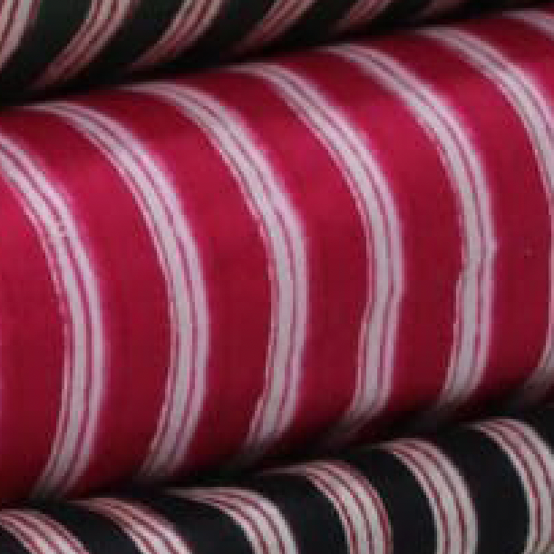 Block Printed Stripe Hot Pink