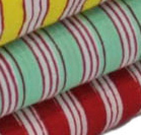 Block Printed Stripe Lime