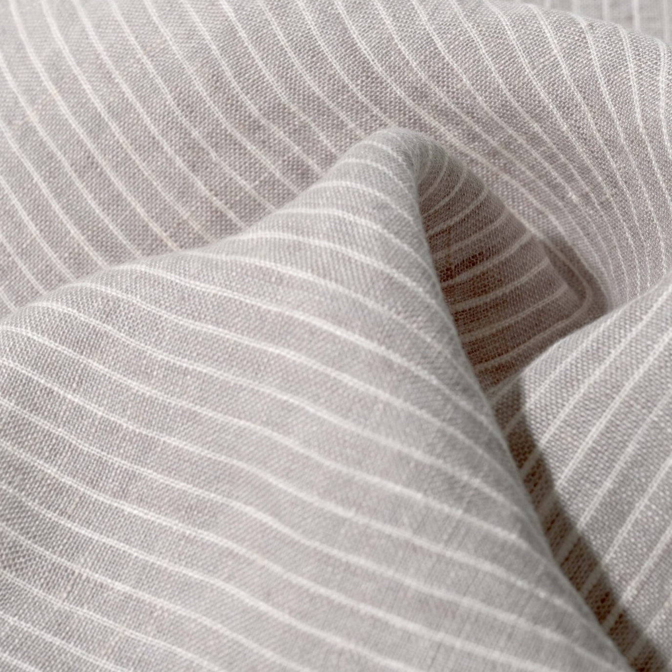 Washed Linen Stripe Porcini