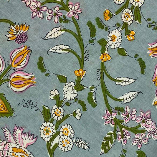 Block Print 124 - Sage Floral