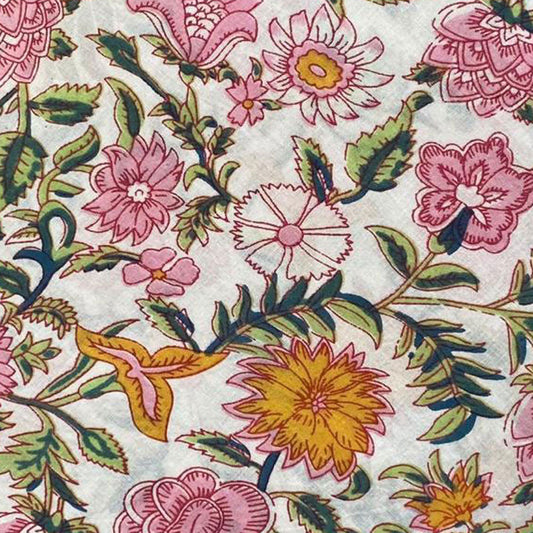 Block Print 128 - Multi White Floral