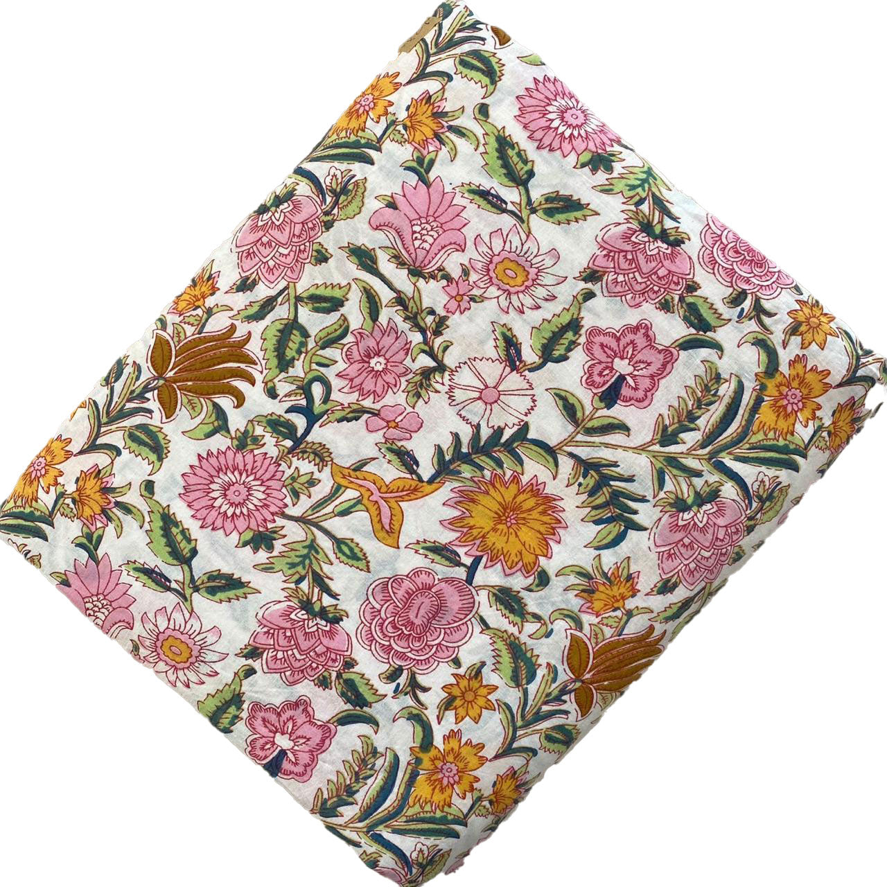 Block Print 128 - Multi White Floral