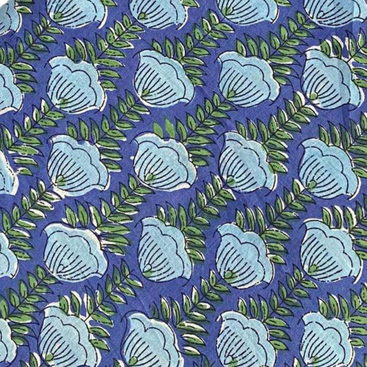 Block Print 131 - Blue and Blue Stem