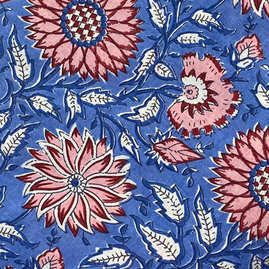 Block Print 137 - Frosted Cobalt Floral