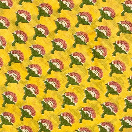 Block Print 148 - Sunshine & Herb Green Brella Flower