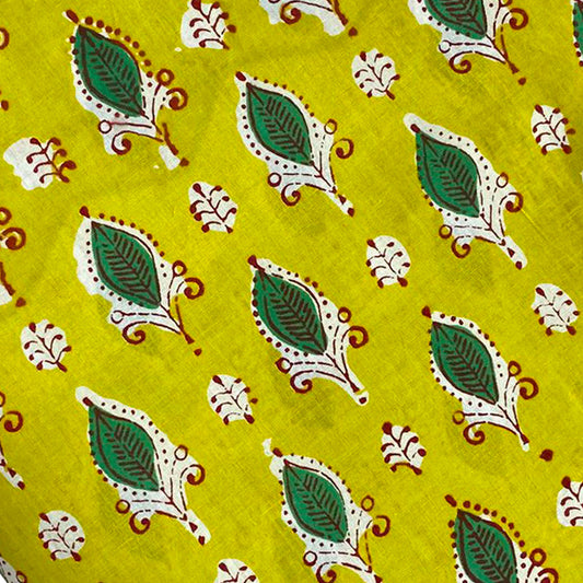 Block Print 152 - Citron Green Leaf Icon