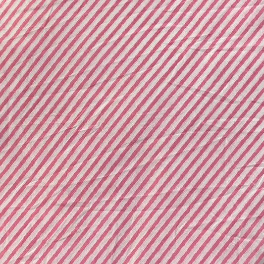 Hand-Printed - 304 Pink Pinstripe