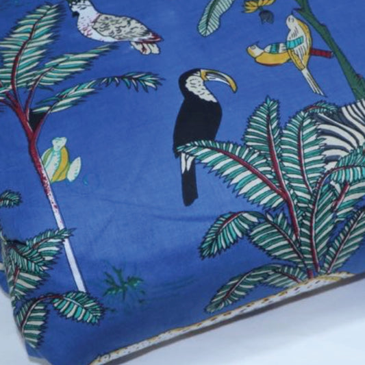 Zebra & Friends Cobalt Blue