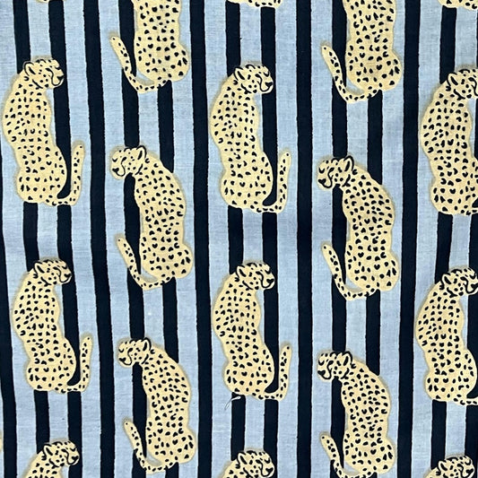 Cheeta & Stripe Sky Blue