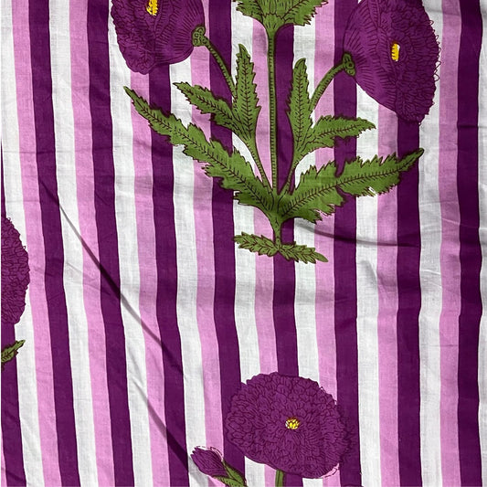 Stripe & Flower Purple