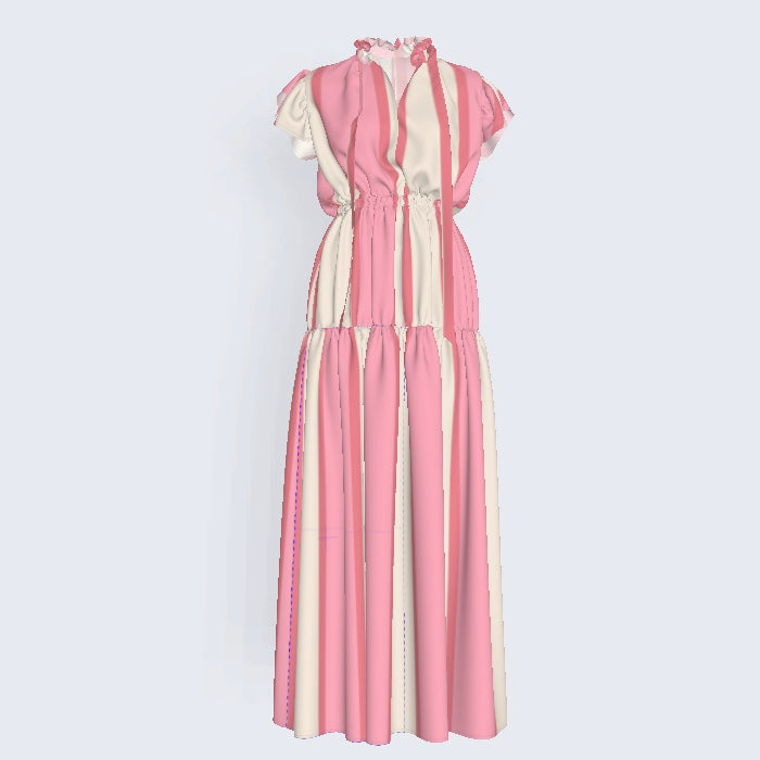The Bold One Stripe Pink Cherub