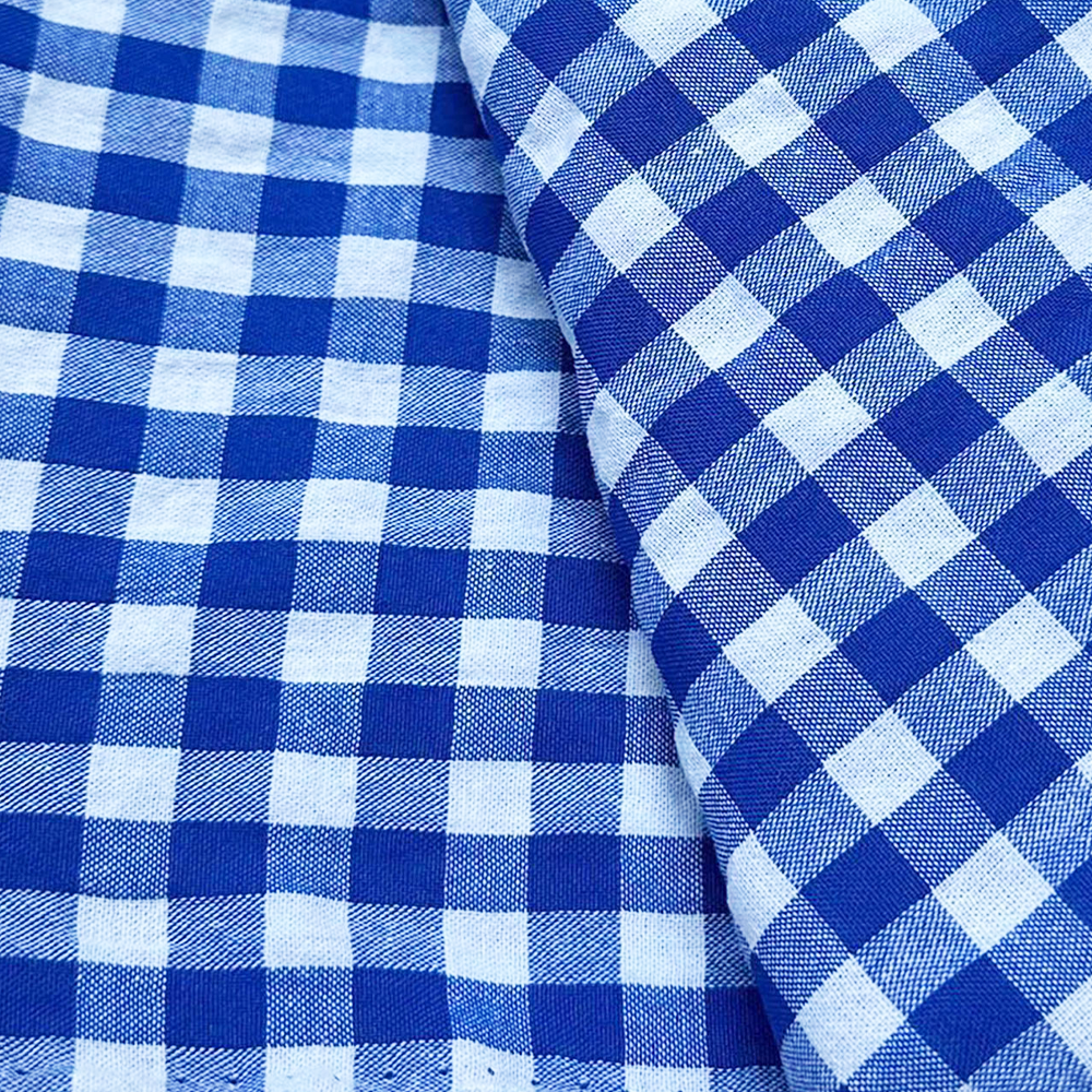 Cotton Seersucker Gingham Capri 1.5 Meter Remnant