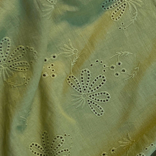 Clementine Embroidered Cotton Peridot