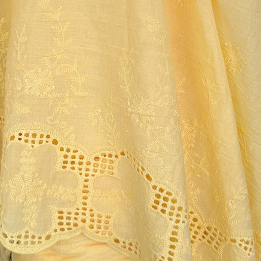 Cross-Edge Embroidered Cotton Butter