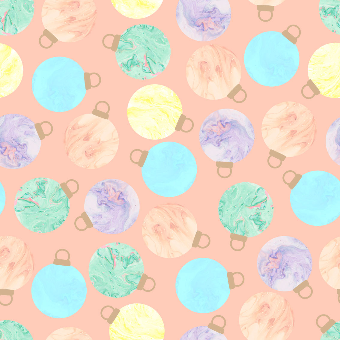 Frosted Bauble Peach