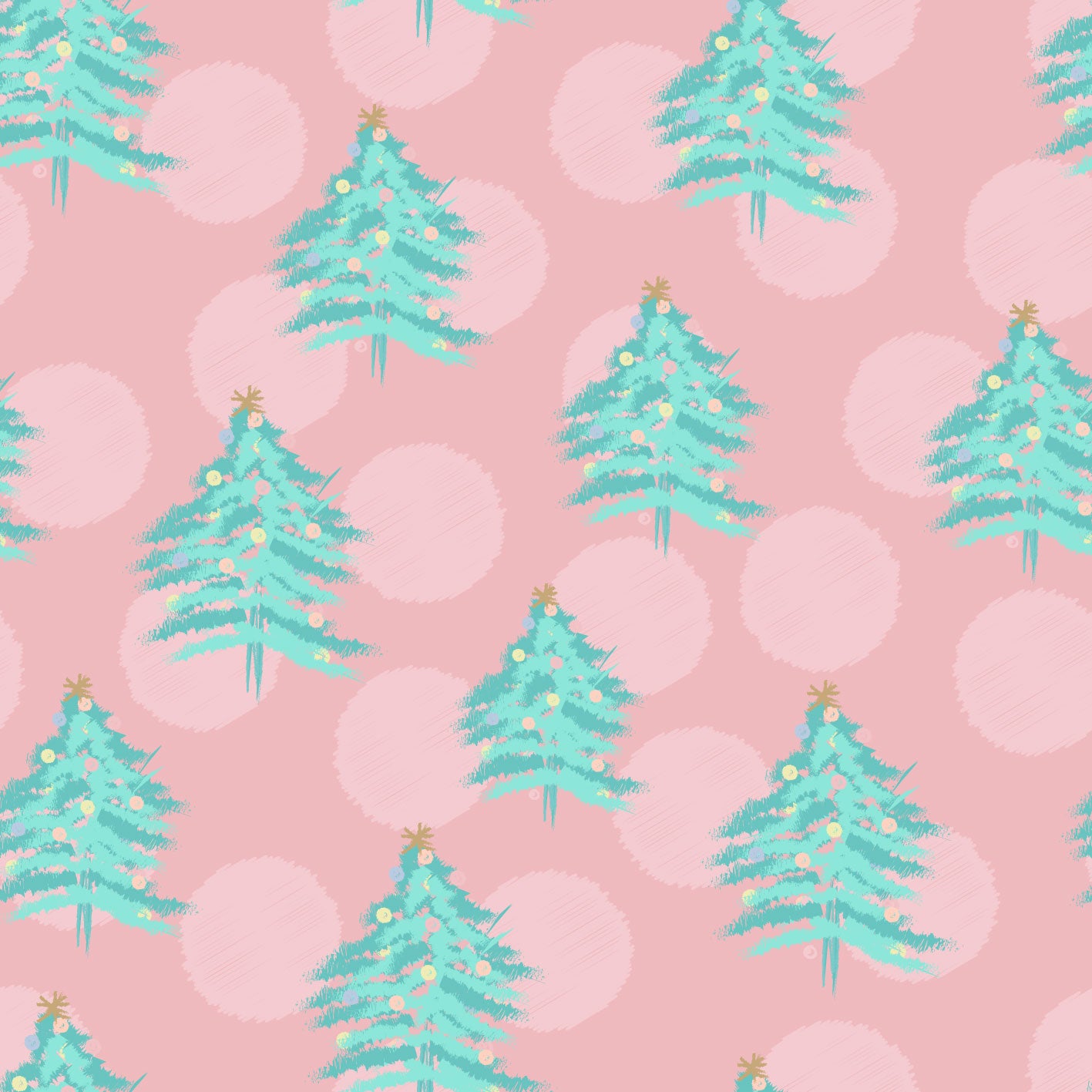 Frosted Christmas Tree Rosy