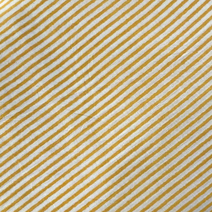 Hand-Printed Gold Pinstripe