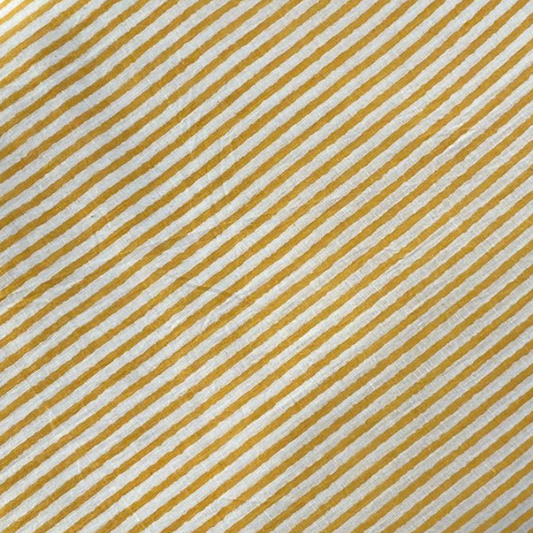 Hand-Printed Gold Pinstripe