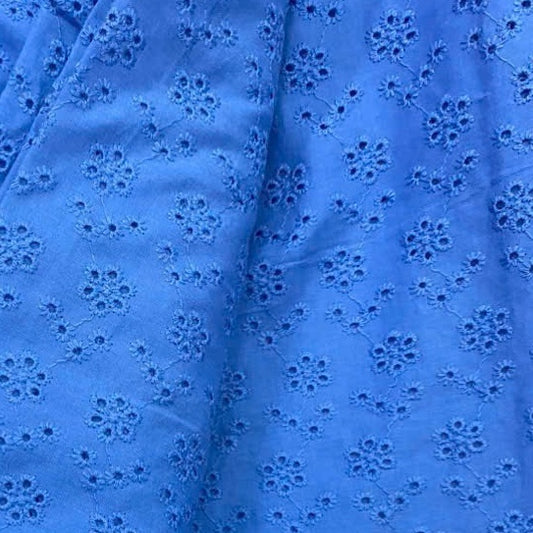 Broderie Anglaise Electric Blue