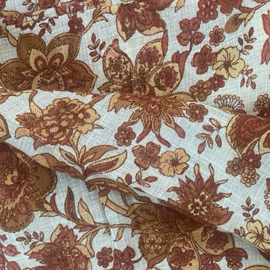 Rust Botanical Lightweight Linen