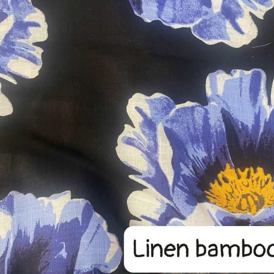 Deep Blue Divine Linen Bamboo Blend