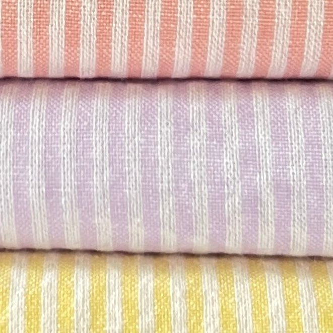Cotton Seersucker Mini Stripe Lilac