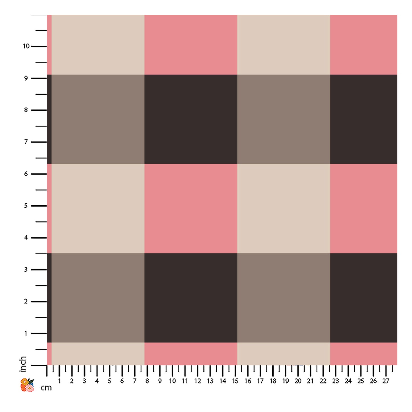 Square Gingham Chocolate Torte