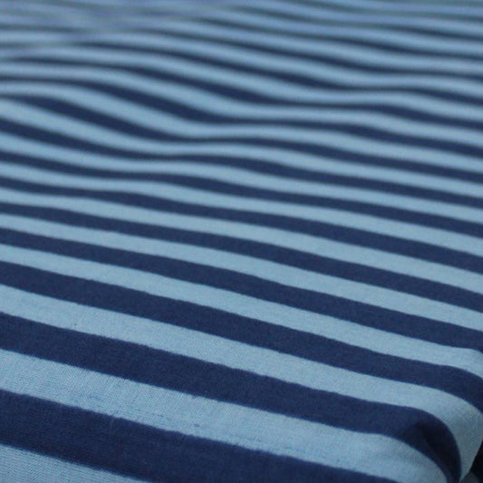 Hand Screen Printed Mid Stripe Royal