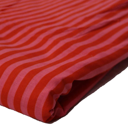 Hand Screen Printed Mid Stripe Tomato
