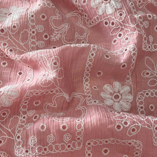 Flower Box Embroidered Cotton Rose