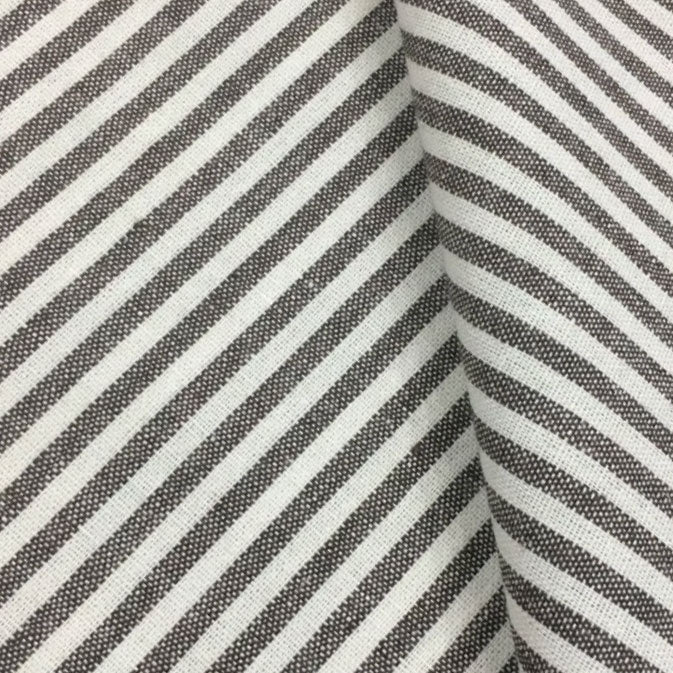 Cotton Seersucker Mini Stripe Charcoal