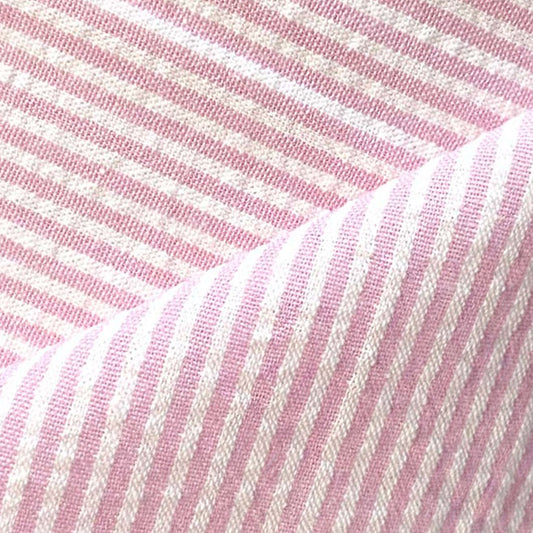 Cotton Seersucker Mini Stripe Lilac